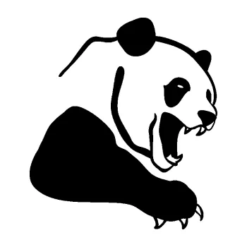 Samolepící dekorace SAMOLEPKA Panda 010 pravá (01 - černá) NA AUTO, NÁLEPKA, FÓLIE, POLEP, TUNING, VLASTNÍ TEXT, TISK, AUTOSAMOLEPKY.cz, POLEPY, OBRÁZEK, LOGO, SAMOLEPKY