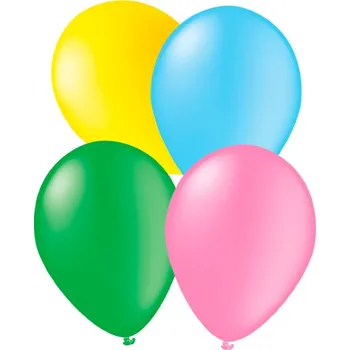 Balónek Funiglobal - 10 vícebarevných balónků - Plain Colours -