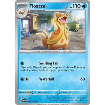 Sběratelská karetní hra Floatzel 049/197 - Obsidian Flames Typ karty: Non-Holo