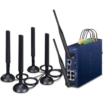 Switch PLANET ICG-2515FW-NR Bezpečnostní brána, 3× LAN, 1× LAN/WAN, 1× SFP LAN/WAN, 5G NR, LTE, GPS, 2× SIM slot, Wi-Fi, DIN, IP30, -40 až +75°C, dual DC 9-54V ICG-2515FW-NR