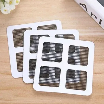 Síť proti hmyzu Záplata na opravu okenní a dveřní sítě 10 x 10 cm černá 3 ks