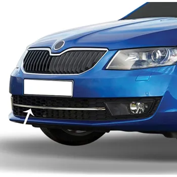 Lišta karosérie Omtec Ozdobná nerezová lišta předního nárazníku Škoda Octavia III (2012 - 2017) -
