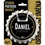 Otvírák na pivo, podtácek se jménem DANIEL V.I.P.