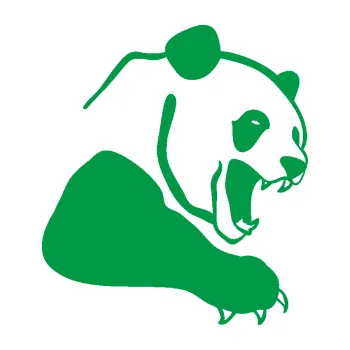 Samolepící dekorace Panda 010 pravá (12 - zelená) SAMOLEPKA NA AUTO, NÁLEPKA, FÓLIE, POLEP, TUNING, VLASTNÍ TEXT, TISK, AUTOSAMOLEPKY.cz, POLEPY, OBRÁZEK, LOGO, 3D STICKERS