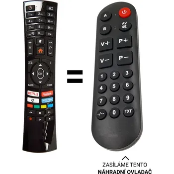 Finlux TV24FHE5760 náhradní dálkový ovladač pro seniory