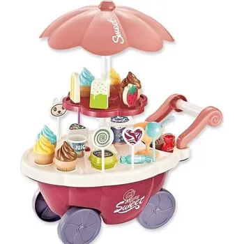 Dětská kuchyňka Cukrářský vozík s hudbou a světlem plastový
