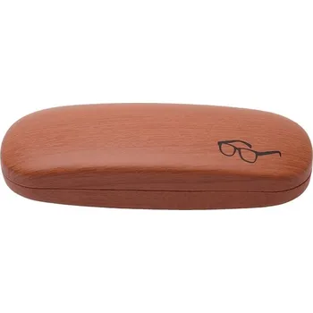 Brýlová obroučka Pouzdro na brýle, imitace dřeva - Středně hnědé