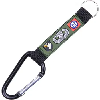 Karabina s klíčenkou Fostex Airborne - černá-olivová