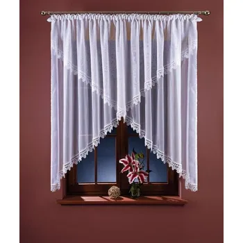 Záclona Malgosia obšita bavlněnou krajkou (S)