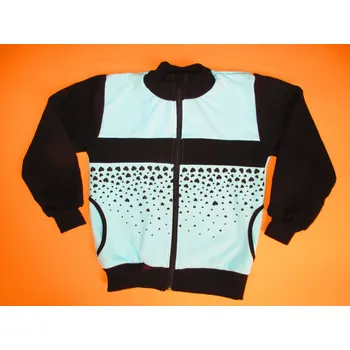 Dívčí mikina Arex, ČR Bavlněná mikina Srdíčka 2 Barva: světlemodrá+černá, Velikost: 134