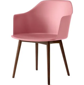 Jídelní židle &Tradition Židle Rely HW76 s područkami, walnut/soft pink