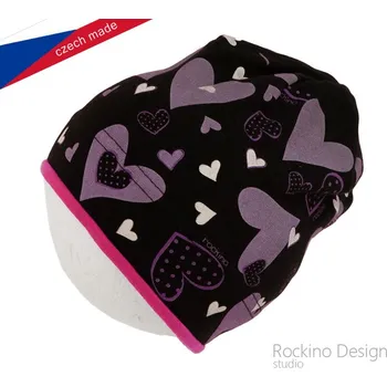 Čepice Dívčí podzimní/jarní čepice černá Rockino 5442