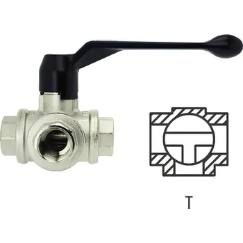 Ventil KNOCKS FLUID Technik Trojcestný kulový kohout T - 1 1/4"