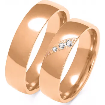 Prsten SOFIA zlatý dámský snubní prsten ZSO-139WRG-DIA