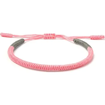 Náramek Tibetský náramek pro štěstí - PINK GREY