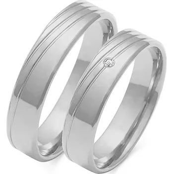 Prsten SOFIA zlatý dámský snubní prsten ZSO-133WWG-CZ