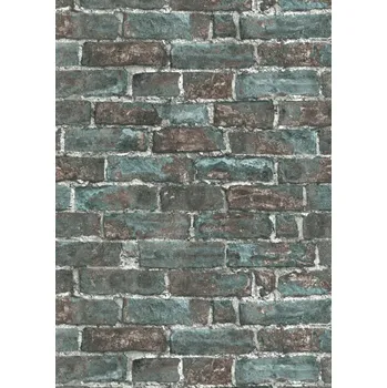 Tapeta DIMEX | Vliesová tapeta na zeď WPE-901097 | 0,53 x 10,05 m | modrozelená, vining ivy, hnědá, šedá + Modrozelená, vining ivy, hnědá, šedá vliesová tapeta na stěnu WPE901097 v rozměru 0,53 x 10,05 m