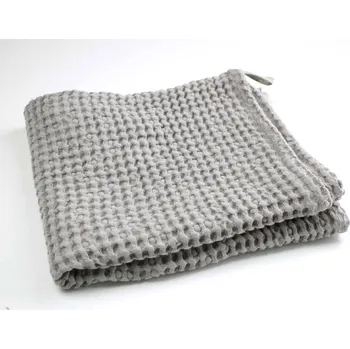 Ručník Snový svět Lněný ručník vaflový šedý - 48% len Rozměr: 80 x 120 cm