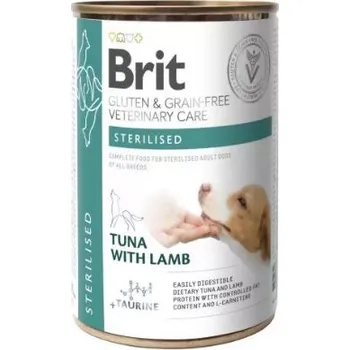 Krmivo pro psa Brit VC Dog GF Sterilised Tuna with Lamb konzerva 12x 400 g