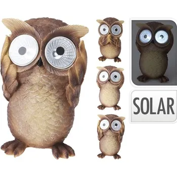 Venkovní osvětlení svítilna solární SOVA 3druhy-nevidí, neslyší, nemluví, keram