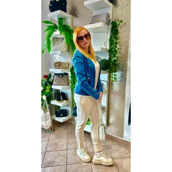 Vincentto Dámská koženková bunda Velikost: S, barva: modrá