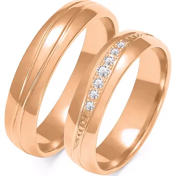 Prsten SOFIA zlatý dámský snubní prsten ZSA-131WRG-DIA