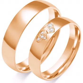 Prsten SOFIA zlatý dámský snubní prsten ZSC-136WRG-CZ