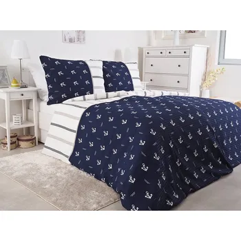 Povlečení Krepové povlečení 140x200 - Marine modrobílá