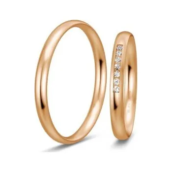 Prsten BREUNING zlaté snubní prsteny BR48/04973RG