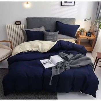 Povlečení Ložní povlečení Willbe tmavě modrá-krémová(Z)
