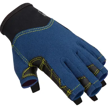 Rukavice DECATHLON Dětské bezprstové rukavice na jachting Sailing 500 tmavě modré 12 LET MODRÁ|ČERNÁ