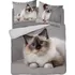 Povlečení Detexpol Birma kočka 220 x 200, 2x 70 x 80 cm zipový uzávěr