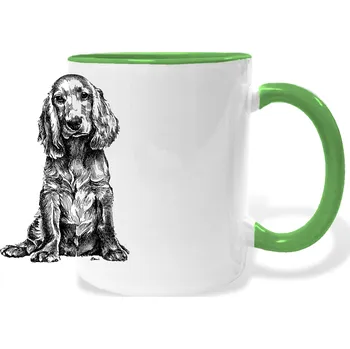 Hrnek - Anglický kokršpaněl Barva: Zelená