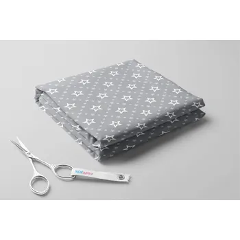 Fleece antipiling, Hvězdičky ve čtvercích Barva: Světle šedá