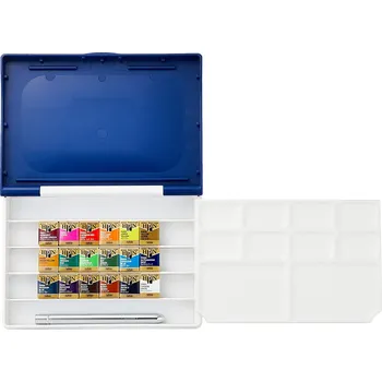 Vodová barva Akvarelové barvy Holbein + Palm Box, sada 18 ks