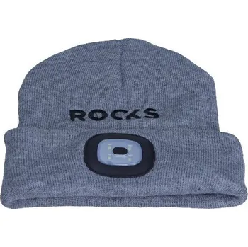 Čelovka Čepice s lampičkou 80 lum rooks šedá ROOKS (OK-03.3016)