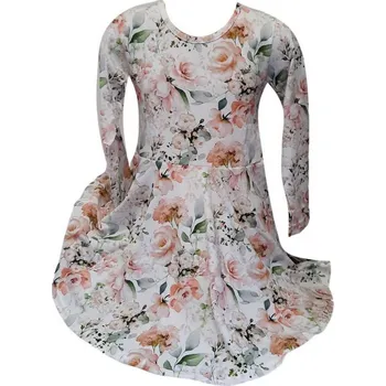 Dívčí šaty Dívčí šaty Betty mode vel. 110,116,128 bílé s květy