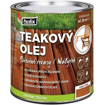 barva a nátěr na dřevo Perdix Teakový olej – teak 750ml