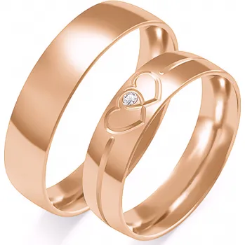 Prsten SOFIA zlatý dámský snubní prsten ZSO-367WRG-CZ
