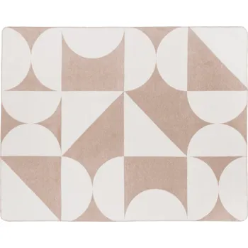 deka noo.ma Béžovo-bílý pléd Tul 200 x 150 cm