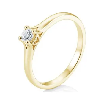 Prsten SOFIA DIAMONDS prsten ze žlutého zlata s diamantem 0,20 ct BE41/05720-Y-14K-58