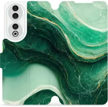 Pouzdro na mobilní telefon Flipové pouzdro Mobiwear - Honor 90 5G - VP38S Zelený mramor (Knížkové flip pouzdro, obal, kryt na mobil Honor 90 5G - VP38S Zelený mramor, materiál Umělá kůže + TPU - ochrana 360°, stojánek, silikonová vanička, magnetické zavírání)