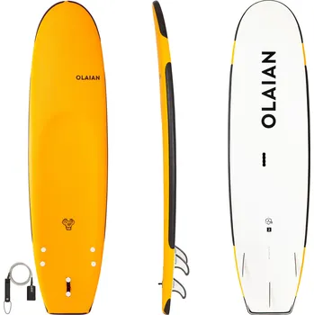 Surfové prkno DECATHLON Pěnový surf 100 vyztužený 7'5" 84 l + leash