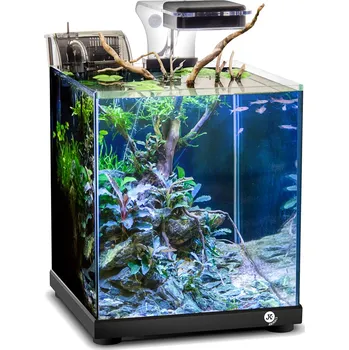 Akvárium JK ANIMALS, Akvárium, skleněný komplet Atman JK-A221, černý, 9 l