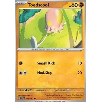 Sběratelská karetní hra Pokémon OBF 118/197 Toedscool - Obsidian Flames Stav: Near Mint, Verze: REVERSE HOLO