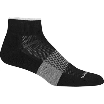 Pánské ponožky pánské merino ponožky ICEBREAKER Mens Multisport Light Mini, Black/Snow/Metro Heather velikost: 42-44 (M)