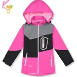 Dívčí SOFTSHELLOVÁ BUNDA růžová Kugo HK5605 (Chlapecká zateplená bunda s fleesem)