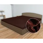 Prostěradlo MIKROFLANEL SLEEP WELL 180x200cm, tmavě hnědé