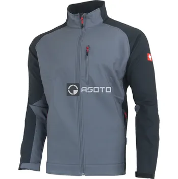 Pánská softshellová bunda Engelbert Strauss Dryplex šedá pánská softshell bunda M