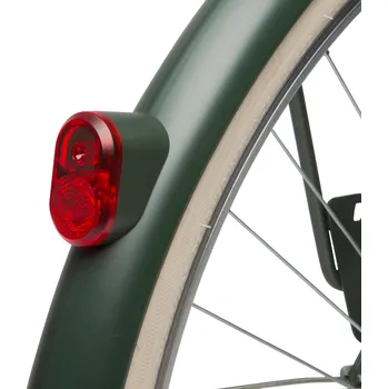 Cyklosvítilna ELOPS Zadní světlo na dynamo Elops khaki ZELENÁ
